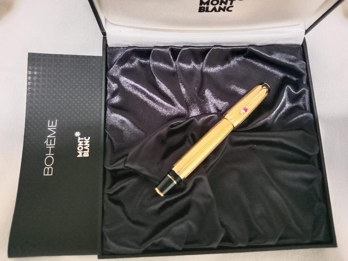 Montblanc Boheme Gold Plated Rouge Rollerball Pen - Main Image