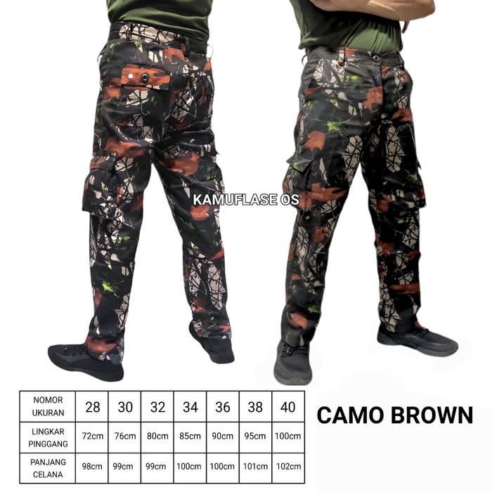 Gambar Celana kamuflase panjang/celana hunting/celana berburu - CAMO BROWN, 28 dari KAMUFLASE OS RNS undefined Tokopedia