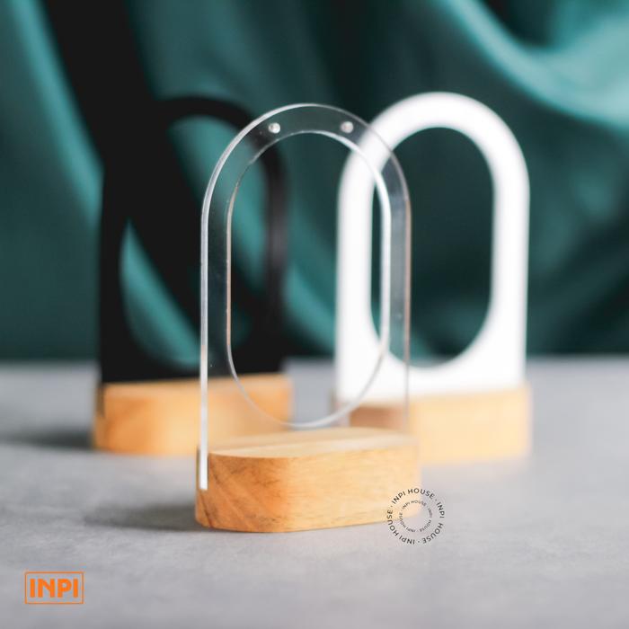 Gambar Display Anting Gantung Kayu + Akrilik Pajangan Perhiasan - INPI HOUSE - bening dari INPI House undefined Tokopedia