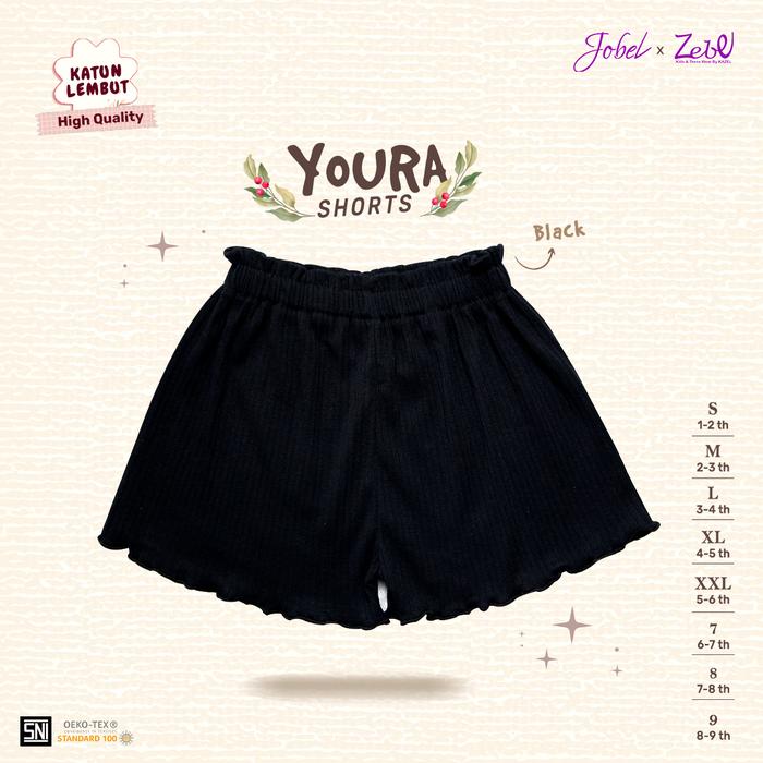 Gambar Jobel x Zebe Youra Shorts (1-9 tahun) - Black , 6-7 tahun dari Zebewearofficial undefined Tokopedia