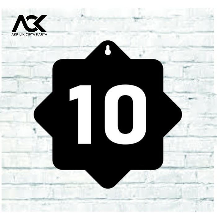 Gambar Nomor Rumah Akrilik Bahan Acrylic 15x15cm Mewah Tinggal Tempel - 1 dari Acrylic Case Surabaya undefined Tokopedia