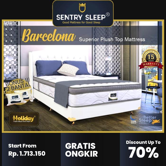 Gambar Sentry Sleep Springbed Barcelona Kasur Matras Spring Bed Mattress - 90 x 200, Mattress Only dari Pabrik Springbed Murah undefined Tokopedia