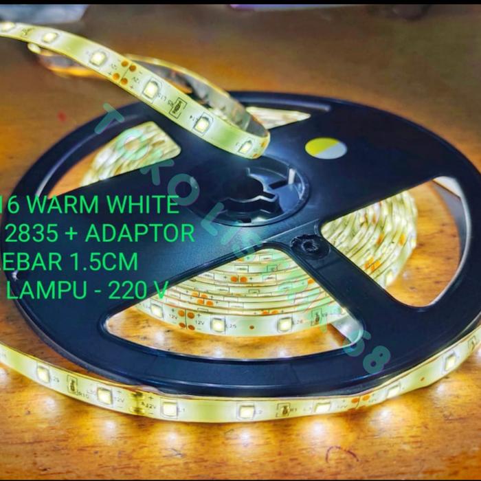 Gambar Lampu LED Strip 120 LED 2835 Indoor 220V - Warm White dari Toko Listrik 68 undefined Tokopedia