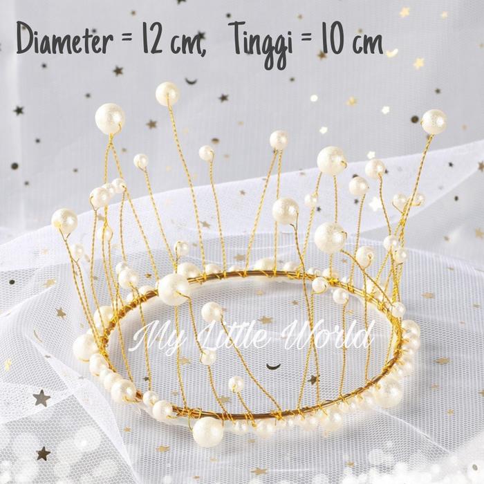Gambar Topper Crown Mahkota Mutiara Dekorasi Cake Hiasan Kue Aesthetic Unik - Crown Mutiara L dari My Little World Dekorasi Cake undefined Tokopedia