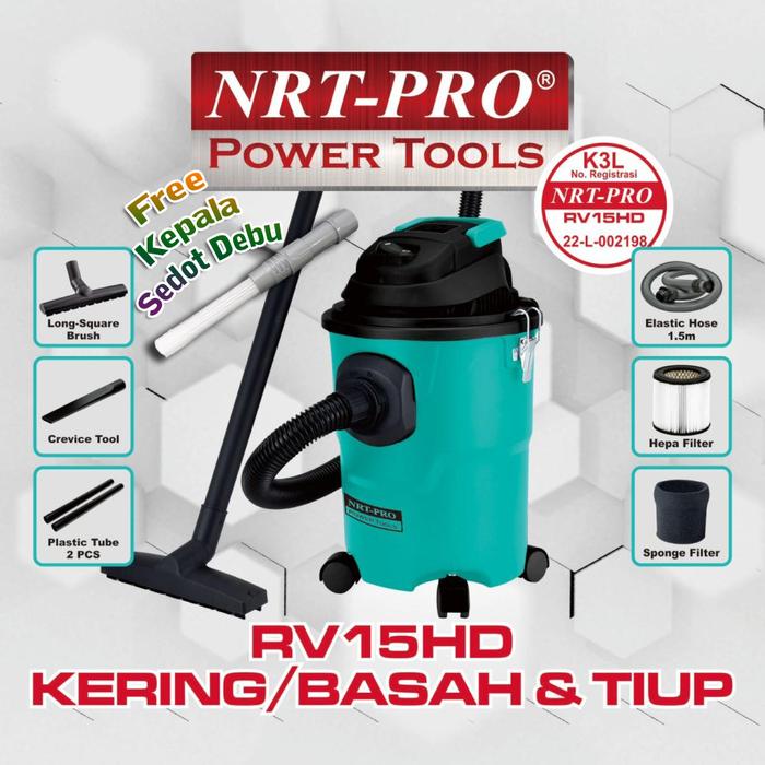 Gambar NRT-PRO RV15HD Mesin Sedot Debu 15Liter Vacuum Cleaner Dry Wet Blow - FREEDustDaddy dari Perkasa Teknik Semarang undefined Tokopedia