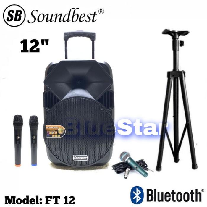 Gambar Speaker Portable Wireless Soundbest FT 15 Original 15 inch Bluetooth - FT-12 + Stand dari Bluestar Elektronik undefined Tokopedia
