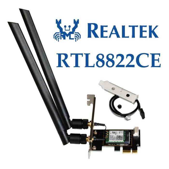 Gambar PCIe WiFi M.2 NGFF Wireless Card Bluetooth Adapter PCI Express x1 - Realtek 8822CE dari Interface Master Indonesia undefined Tokopedia