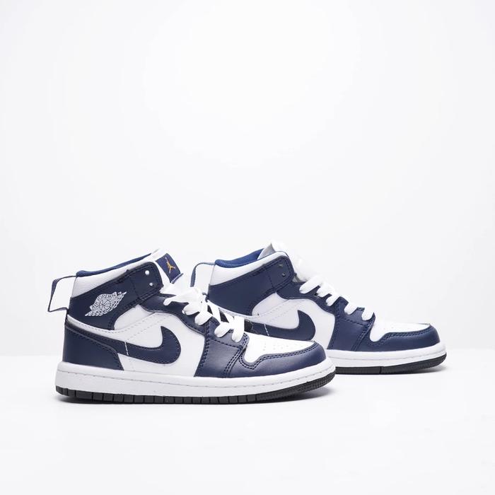 Air Jordan Mid White Navy Kids