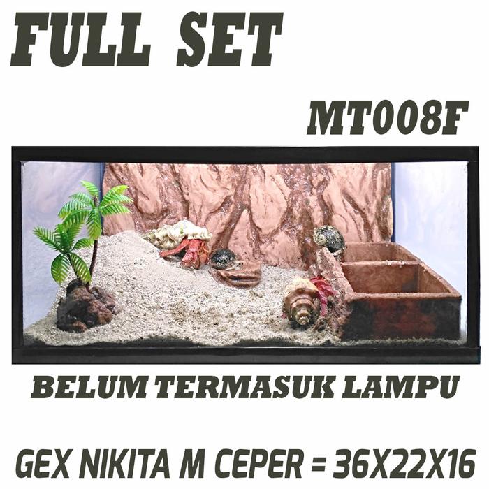 Gambar MT008F full set Aquarium terrarium kandang kelomang keong umang umang - FULL SET dari reptilestore.id undefined Tokopedia