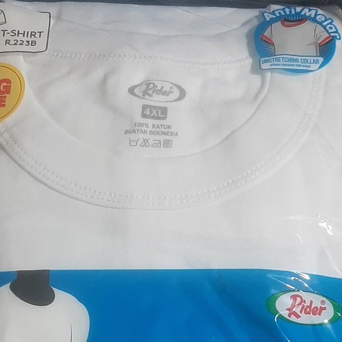 Gambar KAOS DALAM / KAOS OBLONG PRIA RIDER PUTIH ROUND | O & V NECK - PUTIH - O-neck, L dari ONOKABE.CO.ID undefined Tokopedia