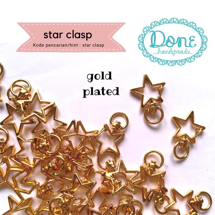 Gambar Star clasp bentuk bintang lobster bentuk bintang star lobster keychain - gold dari Done Handymade undefined Tokopedia
