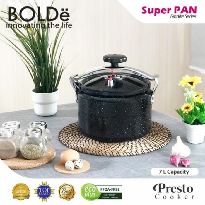 Gambar BOLDe Super Pan Presto 7L Granite Coating Bolde Granite Pan Presto C - Hitam dari Toko Pusat Perabot undefined Tokopedia