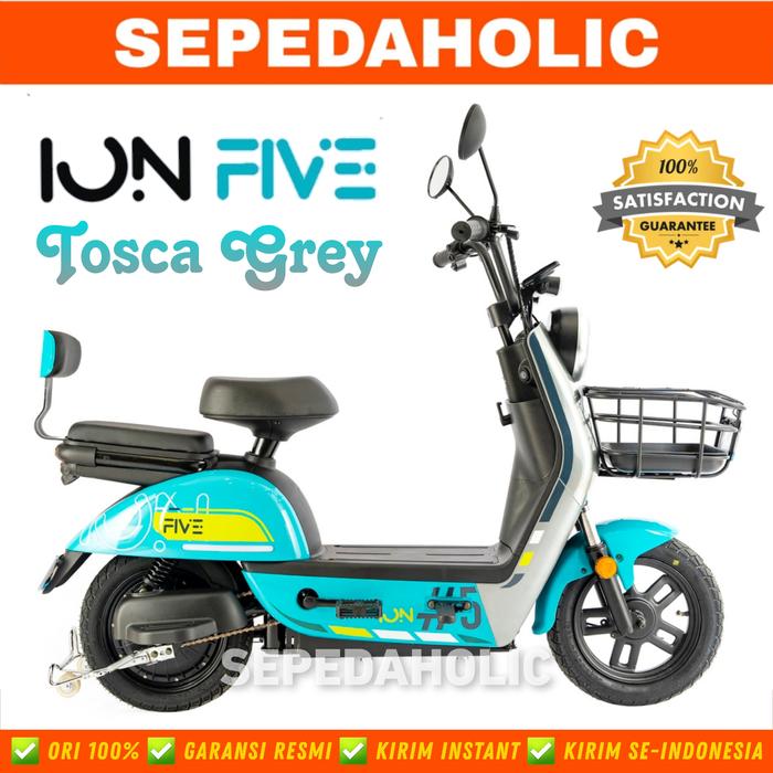 Gambar Sepeda Motor Listrik ELEMENT ION FIVE Electric E Bike 500 Watt - Tosca Grey dari Sepedaholic undefined Tokopedia