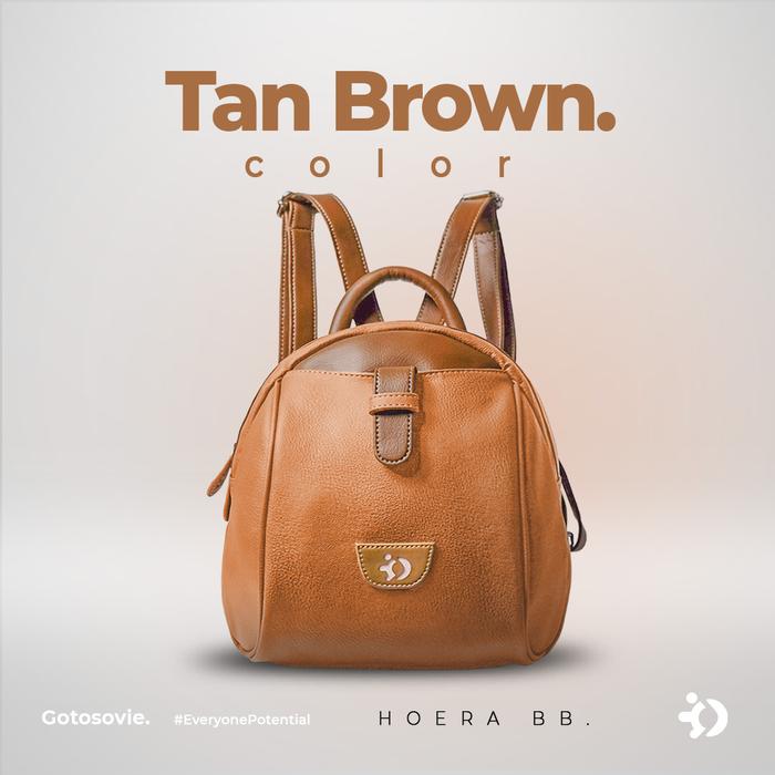 Gambar Gotosovie HOERA BB Backpack Wanita Roomy Muat Banyak - Tan Brown dari Gotosovie Indonesia undefined Tokopedia