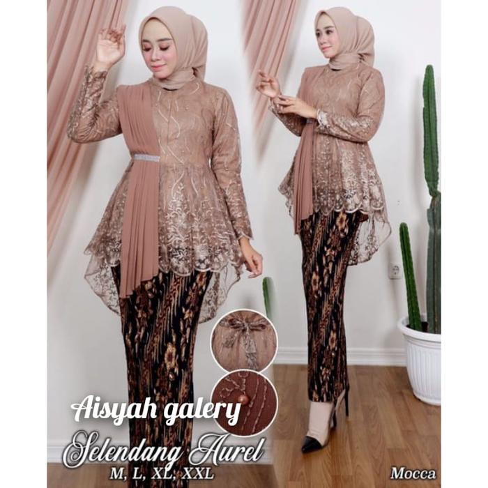 Gambar setelan kebaya wisuda modern / baju kebaya wisuda/ kebaya lamaran - set mocca, M dari SEPTIANA KEBAYA undefined Tokopedia