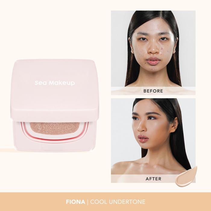 Gambar Sea make up fix and flawless acne cover cushion salicylic foundation - fiona (light) dari snacksmg undefined Tokopedia