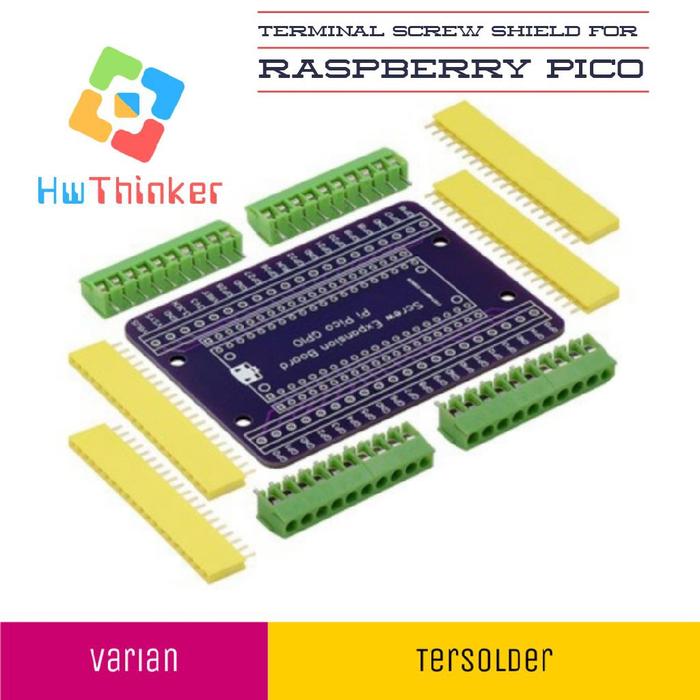 Gambar GPIO Screw Expansion Board Terminal Shield PI Hat for Raspberry Pico W - Belum Disolder dari HwThinker undefined Tokopedia