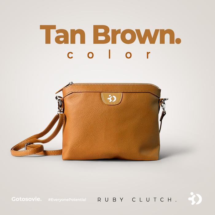 Gambar Gotosovie RUBY SLI Sling Bag Clutch Wanita Meet Up Community - Tan Brown dari Gotosovie Indonesia undefined Tokopedia