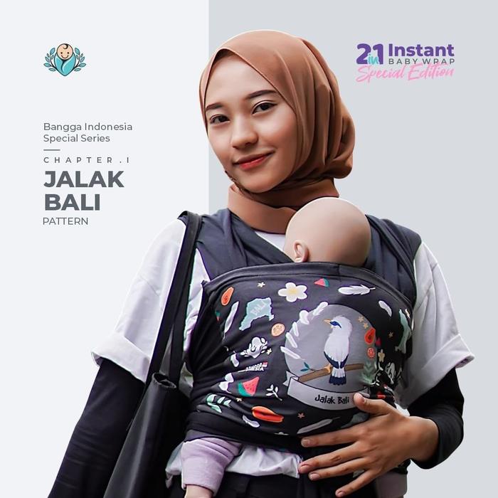 Gambar Gendongan Bayiku.id 2in1 Plus Sashbelt Special Edition - Baby Wrap - JALAK - M dari Aurel Babyshop undefined Tokopedia