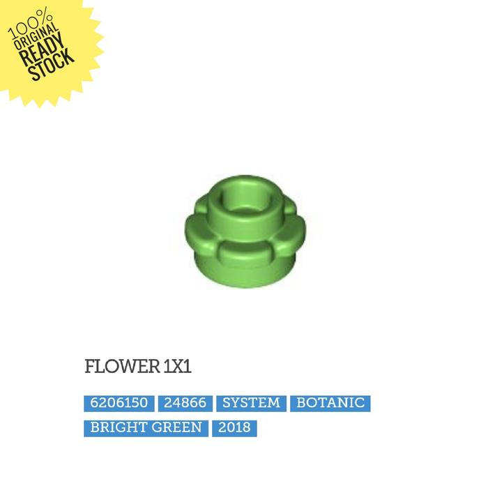 Gambar Lego Part 24866 Plate, Round 1x1 with Flower Edge (5 petals) - Bright Green dari Lil-McBrick undefined Tokopedia