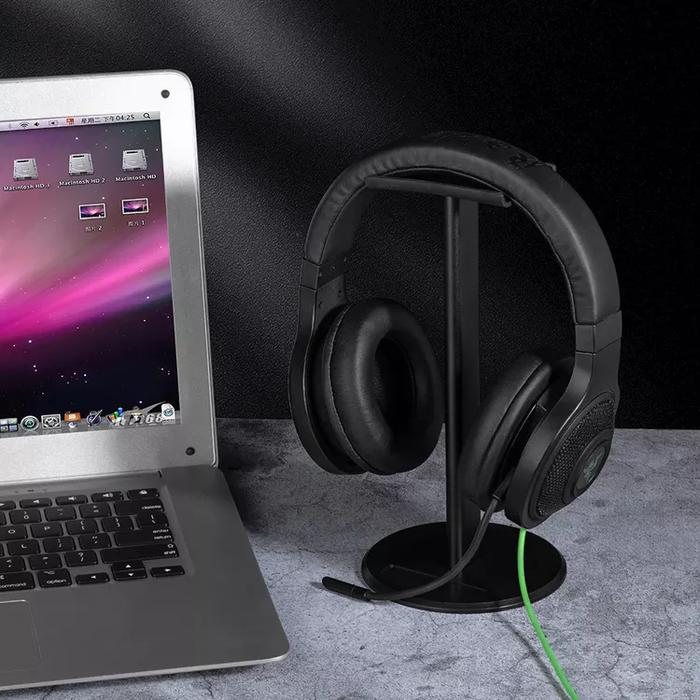 Gambar Gantungan Headphone Stand Headset Holder Universal Portable - Hitam dari orderyinc undefined Tokopedia