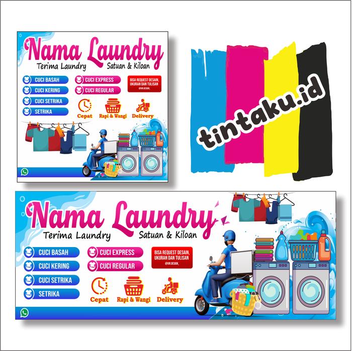 Gambar banner laundry spanduk - DESAIN 4, 4 x 1meter dari TINTAKU.ID undefined Tokopedia