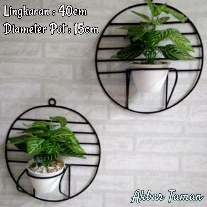 Gambar Rak Pot Tempel Dinding / Planter Pot Besi Tempel Hiasan Ruangan - Putih dari Akbar Taman undefined Tokopedia