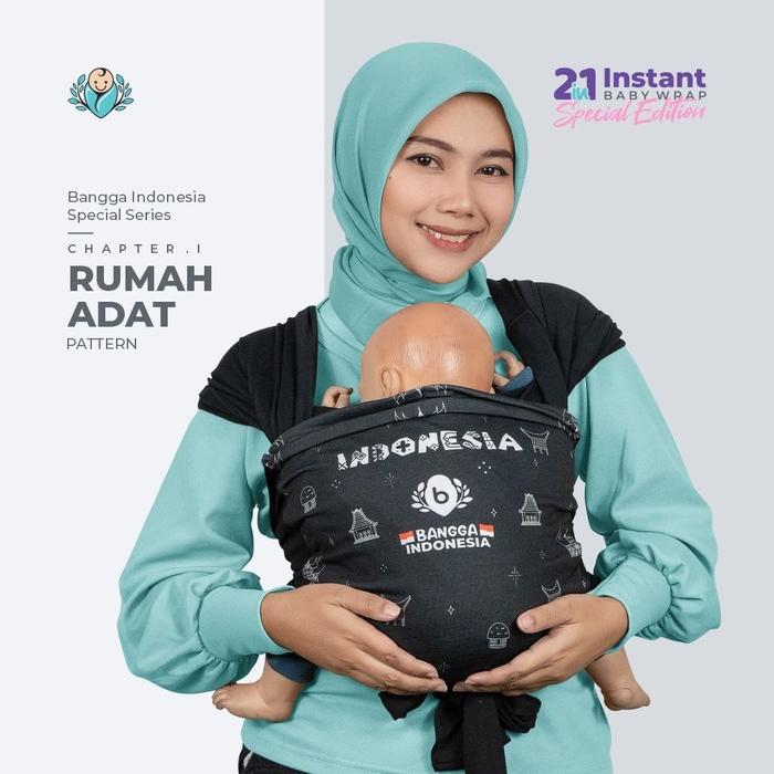Gambar Gendongan Bayiku.id 2in1 Plus Sashbelt Special Edition - Baby Wrap - RMH ADAT XL dari Aurel Babyshop undefined Tokopedia