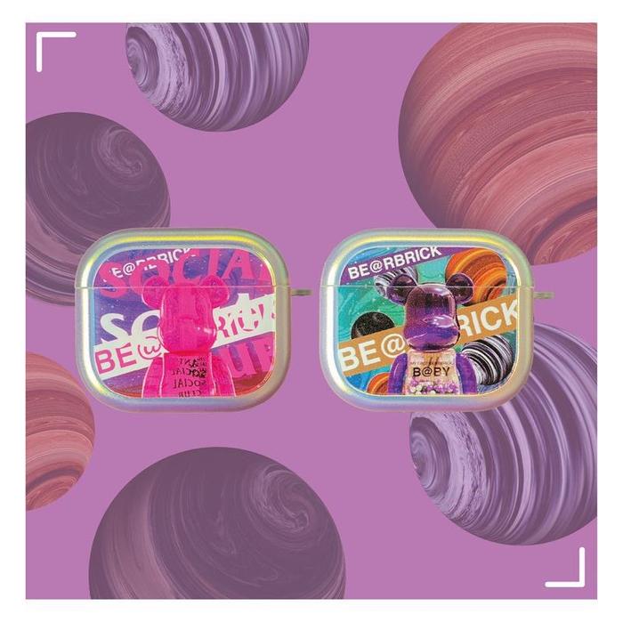 Gambar Airpods Case 1 2 3 PRO KAWS Bear Pink Purple Soft Casing - Purple, Airpods 3(2021) dari Necci undefined Tokopedia