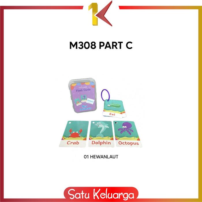 Gambar SK-M308 Flash Card Bahasa Inggris Mainan Edukasi Anak / Kartu Pintar - M308 PART C, 01 dari Satukeluarga undefined Tokopedia