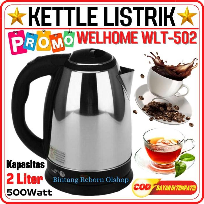 Gambar Kettle listrik cosmos hitam ctl 210 - wellhome 1.5L dari Sk bali undefined Tokopedia