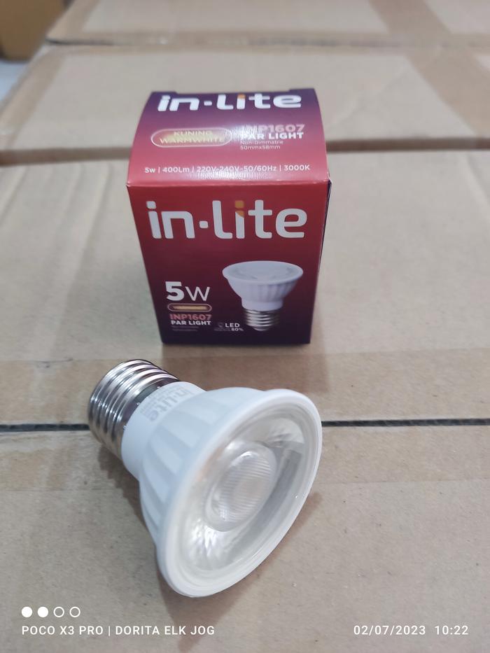 Gambar Lampu Halogen Spotlight Lampu Sorot Inlite INP 1607 In-Lite 5w 8w E27 - 5 watt, putih (6500K) dari Dorita Elektrik undefined Tokopedia