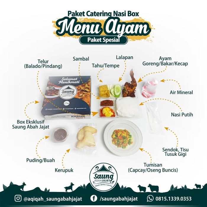Gambar Catering Nasi Box Murah Ayam - Paket Hemat dari Aqiqah Saung Abah Jajat undefined 5 Tokopedia
