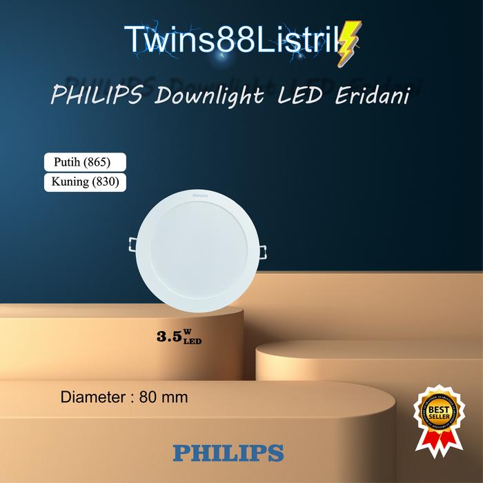 Gambar PHILIPS Downlight LED Eridani 3,5w 7w 10w 14w 22w - 3.5 W, Putih dari Twins88listrik undefined Tokopedia