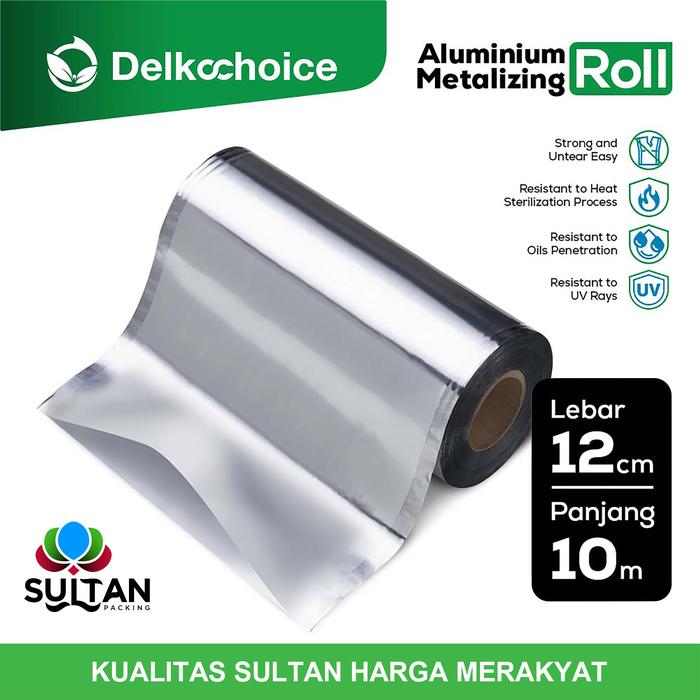 Gambar Plastik kemasan 12 cm saset alumunium foil roll metalizing sachet - Sachet Alu Roll, 12cm x 10m dari Sultan Packing undefined Tokopedia