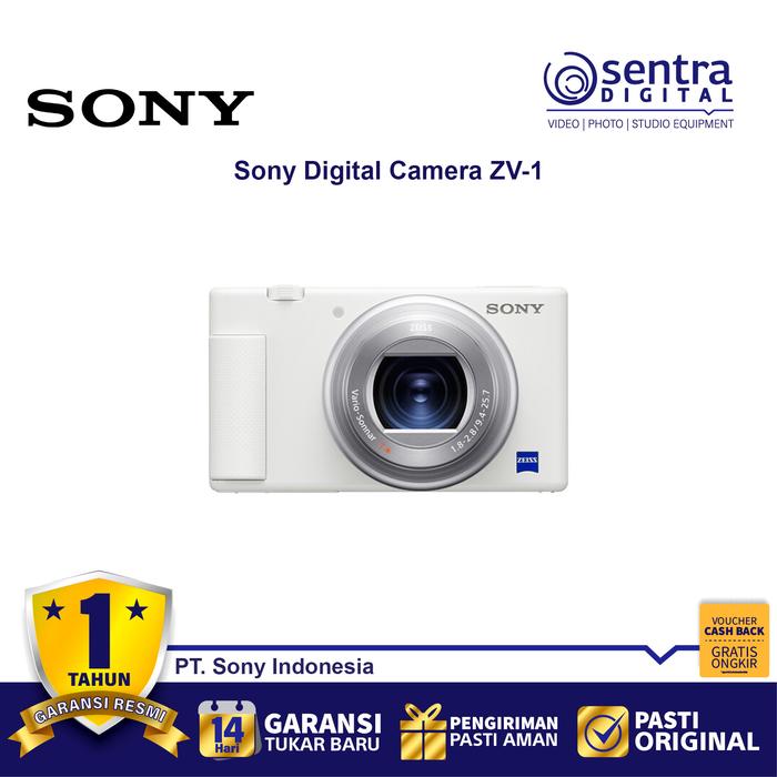 Gambar Sony ZV1 Sony ZV 1 Kamera Vlog Compact Digital Camera GARANSI RESMI - Putih dari Sentra Digital undefined Tokopedia