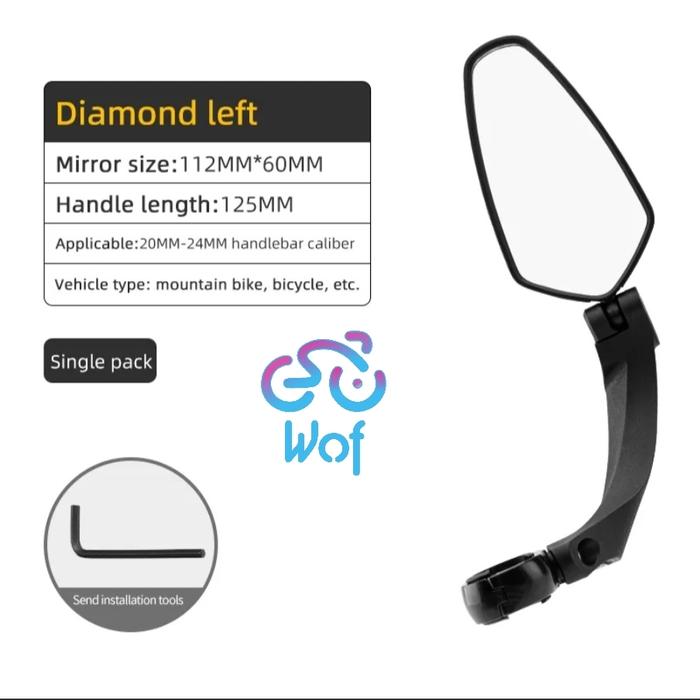 Gambar ROCKBROS FK-273 Diamond Kaca Spion Sepeda Bicycle Bike Rearview Mirror - Diamond Left dari Wof Wheel of Fortune Official undefined Tokopedia