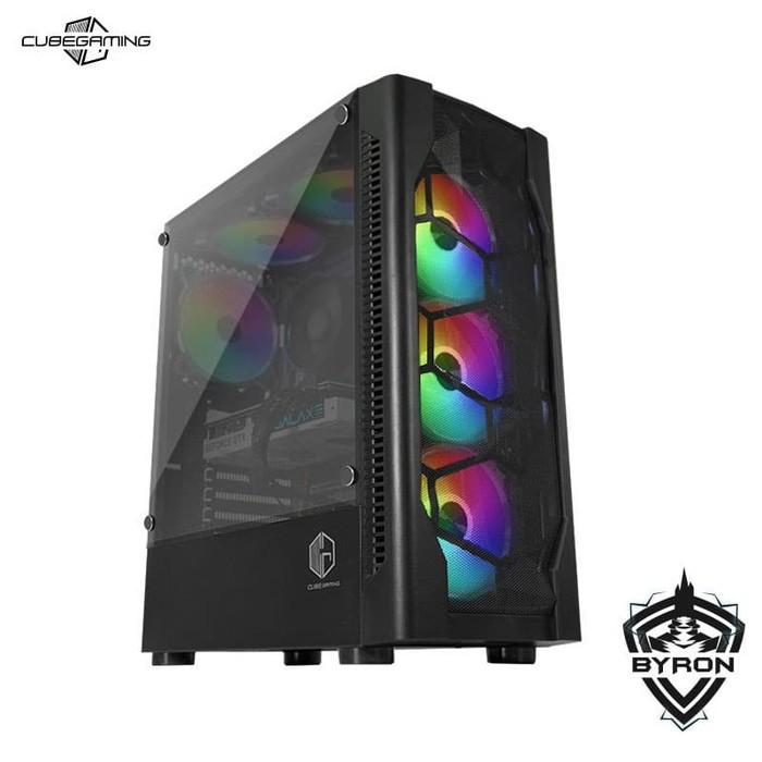 Gambar CASING PC GAMING ATX CUBE GAMING BYRON BLACK - Byron Black dari PCSmartP undefined Tokopedia
