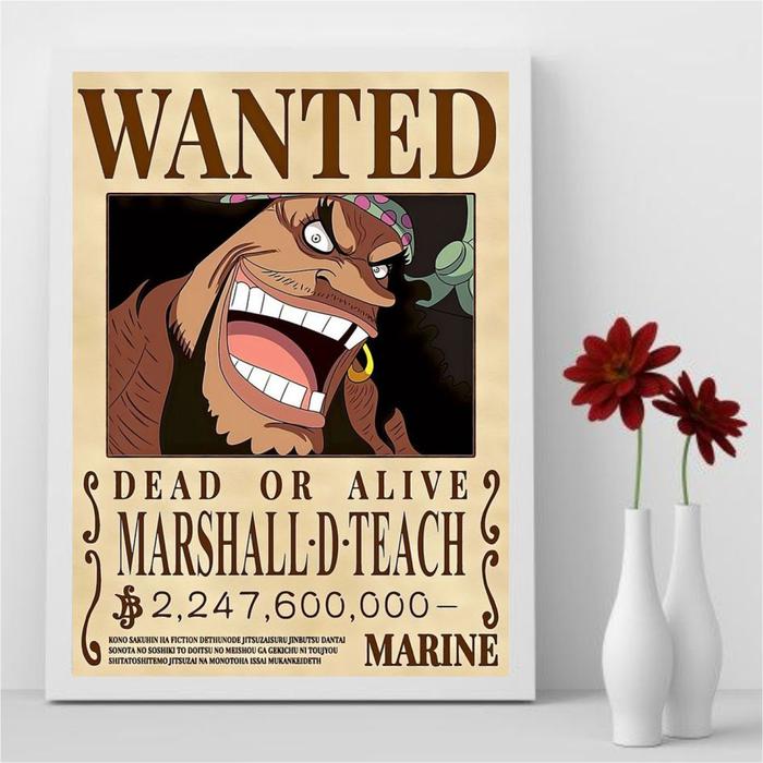 Gambar Poster Wanted one piece / Poster Bounty One Piece - AM 14 dari Amanah Store666 undefined Tokopedia