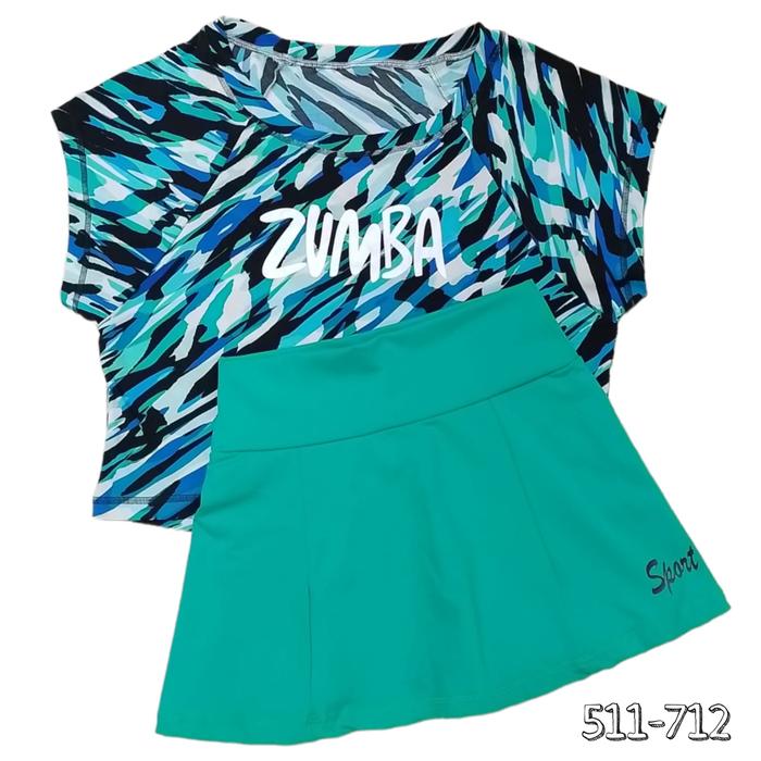 Gambar Setelan olahraga wanita/baju zumba sabrina/rok pendek/setelan senam - MH-06 dari Kadens Sport undefined Tokopedia