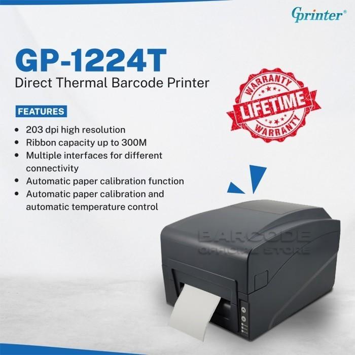 Gambar Printer Barcode GPrinter GP-1224T Cetak Label Pengiriman E-Commerce - GP-1224t dari Barcode Store Solutions undefined Tokopedia