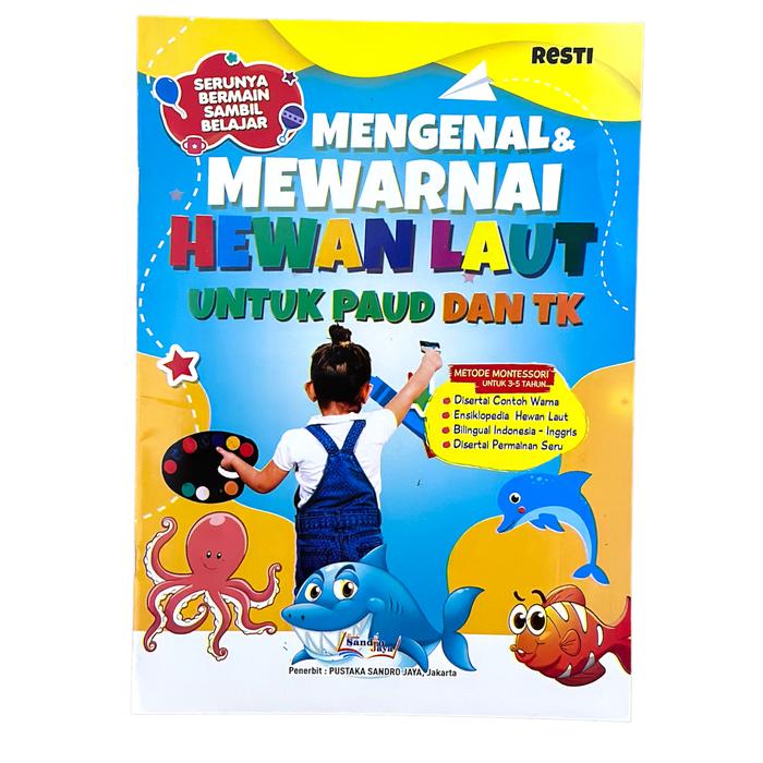 Gambar Buku Anak Mengenal Dan Mewarnai Hewan Laut Untuk Paud & TK Ukuran A4 dari Toko Buku dan Stationery undefined Tokopedia