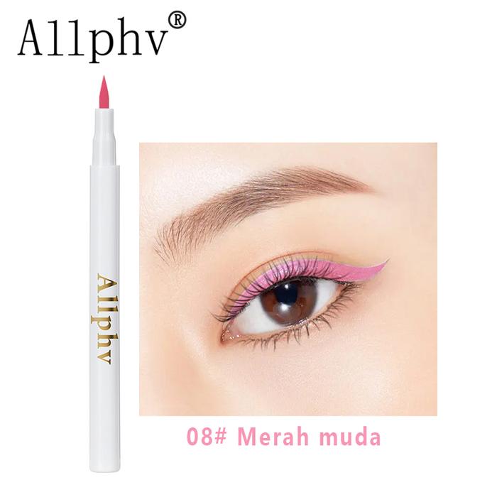 Gambar Allphv Liquid 12 Warna Warni Eyeliner Pensil Tahan Air Putih Merah - Merah Muda dari Allphv Queen Store undefined Tokopedia