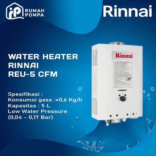 Promo PEMANAS AIR WATER HEATER GAS RINNAI REU 5CFM - Kota Bekasi - Rumah  Pompa | Tokopedia