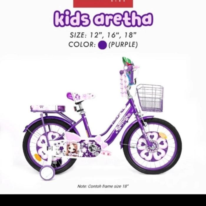 Gambar Sepeda Anak Perempuan 16 inch Genio Aretha New by United - Ungu dari cinhin jaya cycle shop undefined Tokopedia