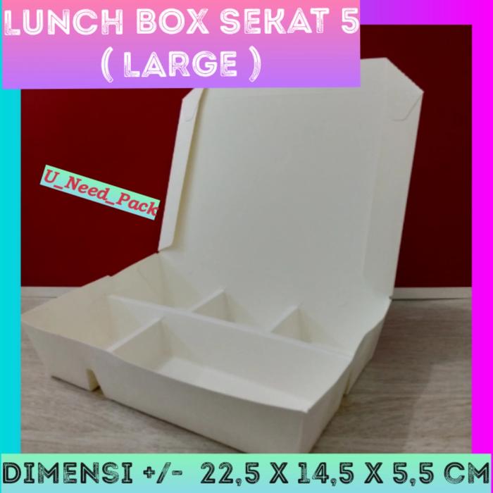 Gambar Paper Lunch Box Sekat 5 ( Large ) dari U_Need_Pack undefined Tokopedia