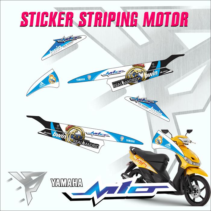 Gambar DECAL STICKER STRIPING FULL BODY YAMAHA MIO SPORTY REAL MADRID - STRIPING, GLOSSY dari SharePrint2 undefined Tokopedia