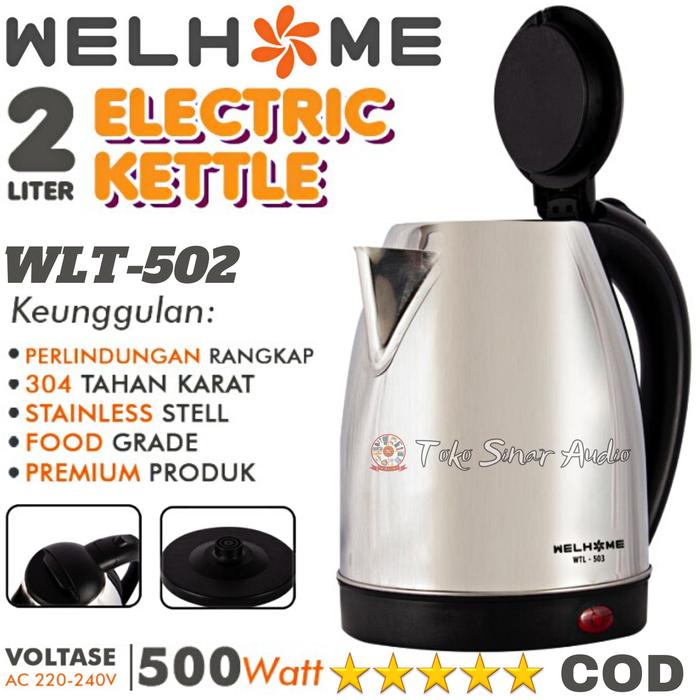 Gambar Kettle listrik cosmos hitam ctl 210 - wellhome 2L dari Sk bali undefined Tokopedia