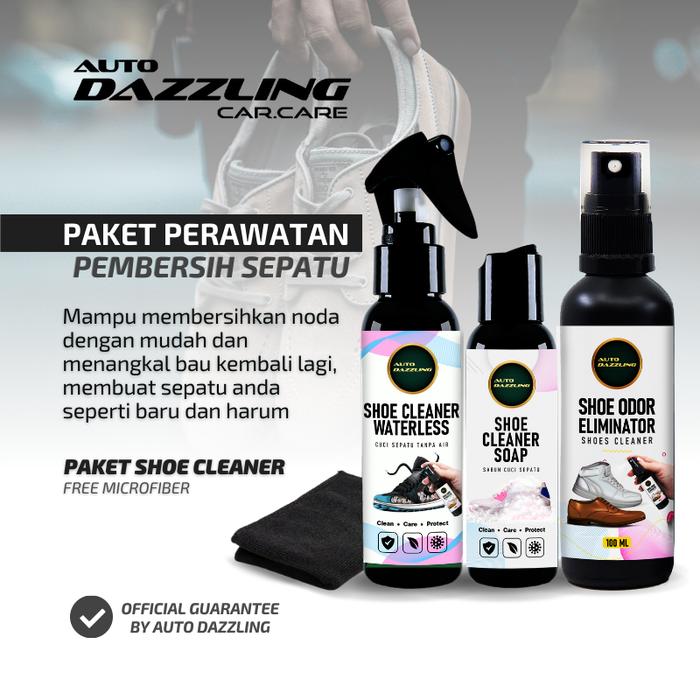 Gambar PAKET PEMBERSIH SEPATU SNEAKERS SABUN CUCI PARFUM SEPATU SNEAKERS - PKT SHOECLEANER dari Auto Dazzling Store undefined Tokopedia