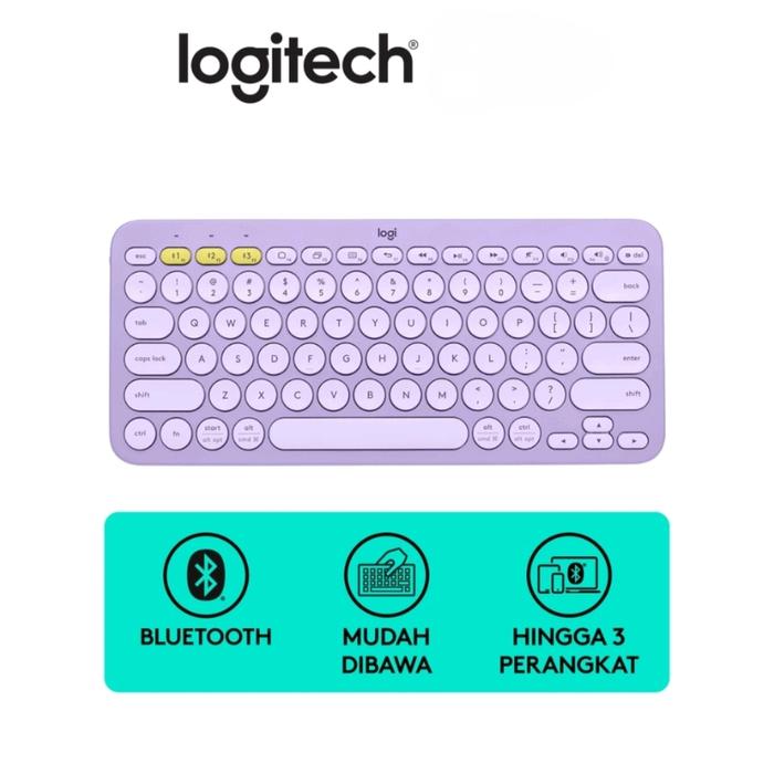 Gambar Logitech K380 Keyboard Wireless Bluetooth Multi-Device - Lavender Lemon dari AJH Store undefined Tokopedia